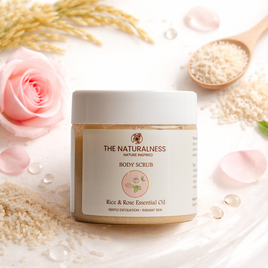 Rice & Rose Essential Oil Body Scrub - 300gm